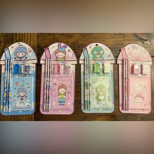 Kids Cute Stationery Set with Cartoon Characters